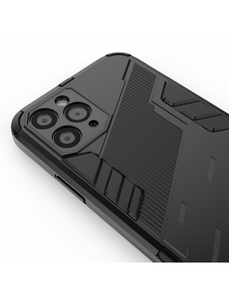 Detaljvy av iPhone 11 Pro skal ThinArmor V2, med fokus på kameraskydd och textur