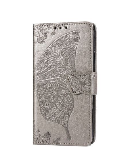 iPhone X / XS Plånboksfodral PU-Läder 4-FACK Motiv Fjäril