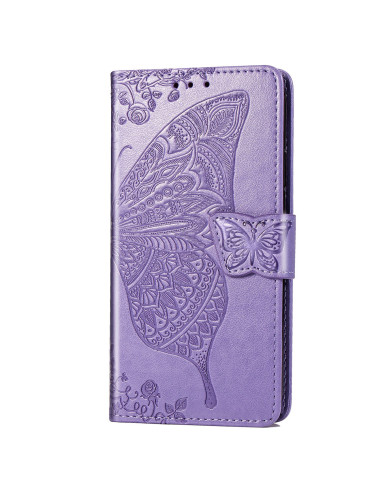 iPhone X / XS Plånboksfodral PU-Läder 4-FACK Motiv Fjäril
