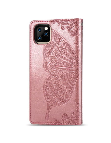 iPhone 12 Pro Max Plånboksfodral PU-Läder 4-FACK Motiv Fjäril