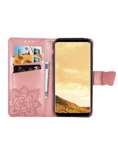 Samsung S9 Plånboksfodral PU-Läder 4-FACK Motiv Fjäril 2
