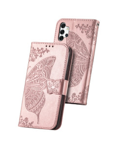 Samsung A32 5G Plånboksfodral PU-Läder 4-FACK Motiv Fjäril 2