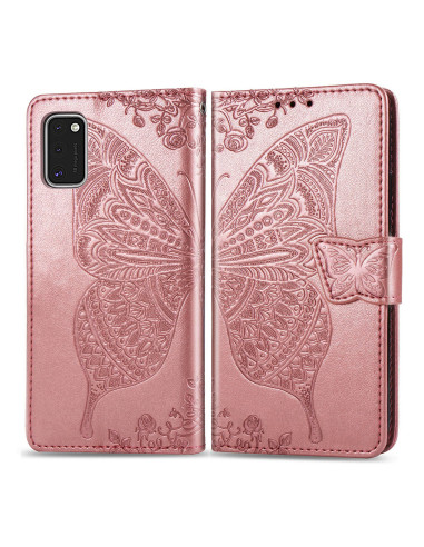 Samsung A41 Plånboksfodral PU-Läder 4-FACK Motiv Fjäril