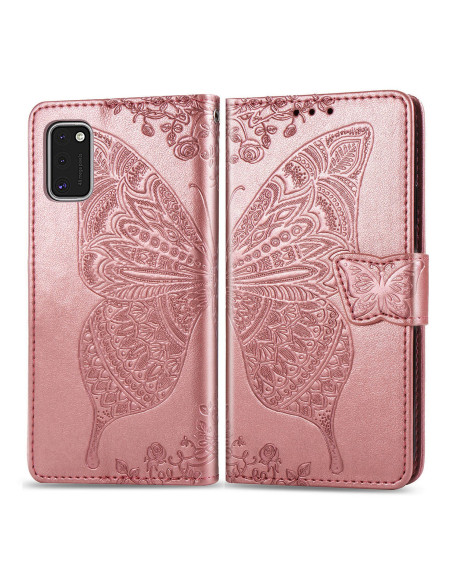 Samsung A41 Plånboksfodral PU-Läder 4-FACK Motiv Fjäril