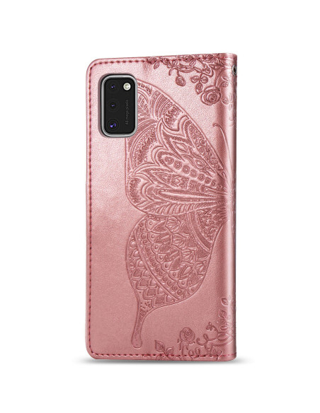 Samsung A41 Plånboksfodral PU-Läder 4-FACK Motiv Fjäril