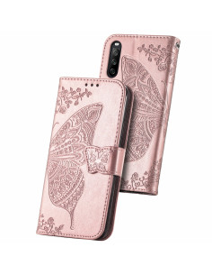 Xperia 10 III Plånboksfodral PU-Läder 4-FACK Motiv Fjäril 2