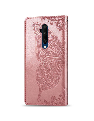 OnePlus 7 Pro / 7T Pro Plånboksfodral PU-Läder 4-FACK Motiv Fjäril