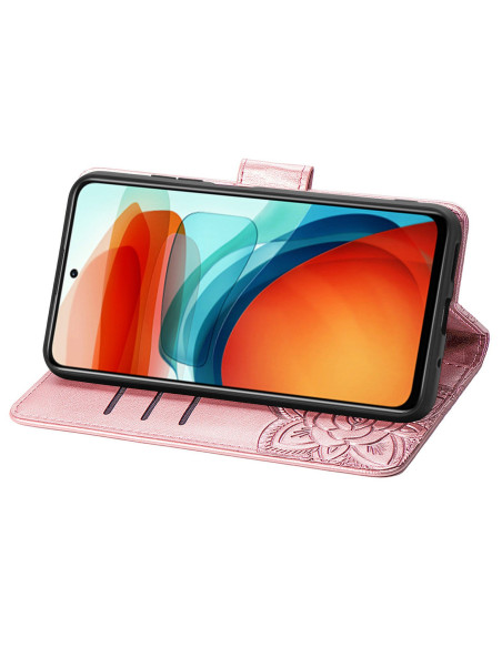 Xiaomi Redmi Note 10 Pro Plånboksfodral PU-Läder 4-FACK Motiv Fjäril