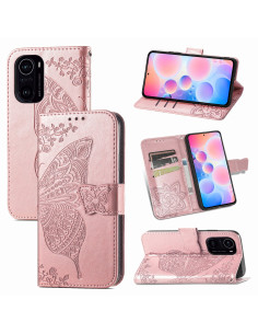 Xiaomi Mi 11i Plånboksfodral PU-Läder 4-FACK Motiv Fjäril