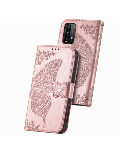 Xiaomi Redmi Note 9 Plånboksfodral PU-Läder 4-FACK Motiv Fjäril 2