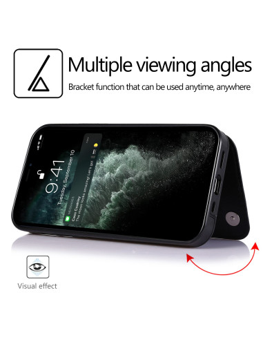iPhone 13 Mini Stöttåligt Skal Korthållare 3-FACK Flippr