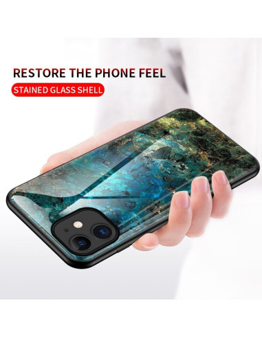 iPhone 13 Pro Max Marmorskal 9H Härdat Glas Baksida Glassback V2