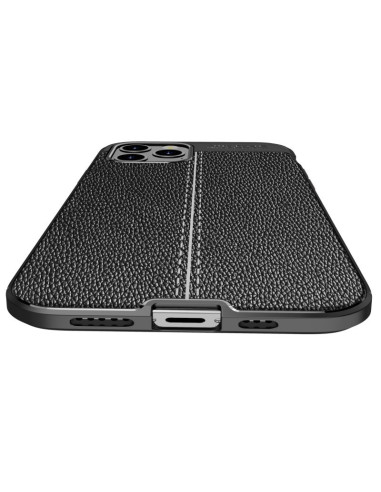 iPhone 13 Pro Stöttåligt &amp; Stötdämpande Skal LeatherBack