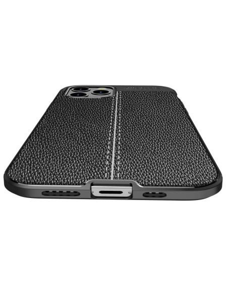 iPhone 13 Pro Stöttåligt &amp; Stötdämpande Skal LeatherBack
