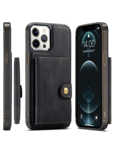 iPhone 13 Pro Max Stöttåligt Skal med Magnetisk Korthållare JeeHood