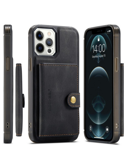 iPhone 13 Pro Max Stöttåligt Skal med Magnetisk Korthållare JeeHood