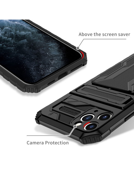 iPhone 11 Pro Max Stöttåligt Skal Kickstand &amp; Kortfack ThinArmor V3