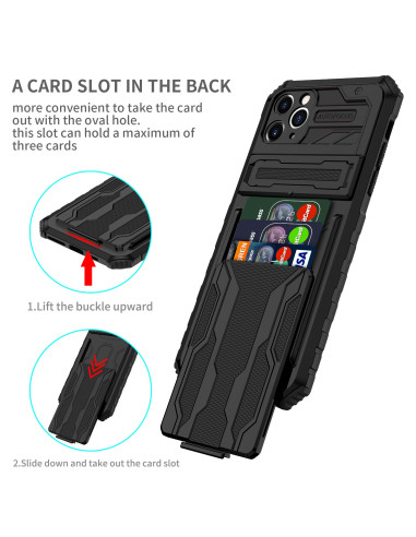 iPhone 11 Pro Max Stöttåligt Skal Kickstand &amp; Kortfack ThinArmor V3