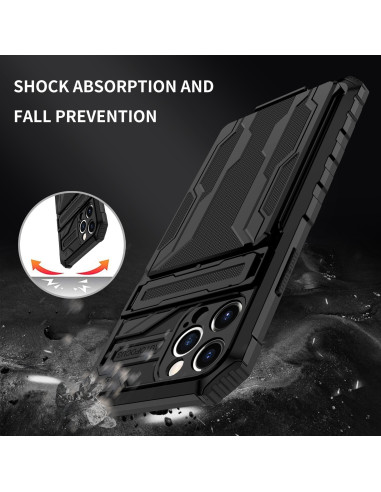 iPhone 12 Pro Max Stöttåligt Skal Kickstand &amp; Kortfack ThinArmor V3