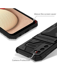 Samsung A02s Stöttåligt Skal Kickstand &amp; Kortfack ThinArmor V3