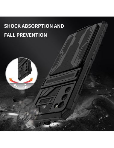 Samsung A02s Stöttåligt Skal Kickstand &amp; Kortfack ThinArmor V3