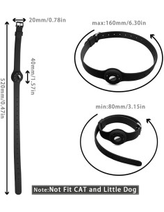 Justerbart Hundhalsband för AirTag 2