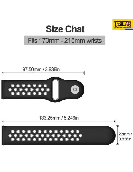 Universalt Stilrent Klockarmband Sport Runnr - 22mm