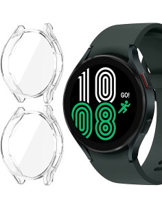 2-PACK Heltäckande Galaxy Watch 4 Classic 46mm Ultratunnt TPU Skal Liquid