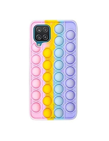 Samsung A12 skal med Pop-It design i pastellfärger, sett framifrån