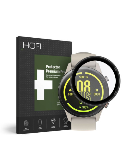 2-PACK Xiaomi Mi Watch FullFrame 3D Härdat glas 0.26mm 9H