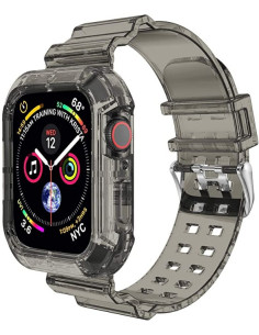Apple Watch 42/44/45mm Stöttåligt &amp; Genomskinligt Armband