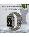Apple Watch 42/44/45mm Stöttåligt &amp; Genomskinligt Armband