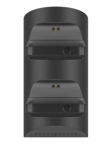 Översikt av Xbox Series X laddningstation med två fack för kontroller, sett uppifrån