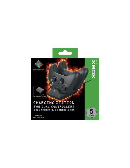 Förpackning av laddningstation för Xbox Series X med LED-indikator och batteri-pack