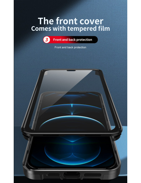 iPhone 13 Pro Heltäckande Premium 3D Skal ThreeSixty CamShield