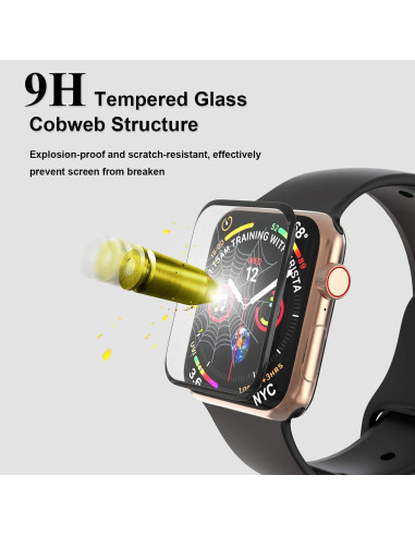 2-PACK Apple Watch Series 7 45mm FullFrame 3D Flexibelt glas 0.26mm 7H