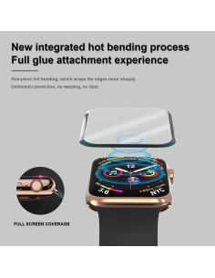 2-PACK Apple Watch Series 7 45mm FullFrame 3D Flexibelt glas 0.26mm 7H