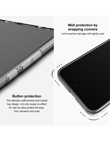 Detaljvy av Google Pixel 6 Pro skal med fokus på knappar och hörnskydd