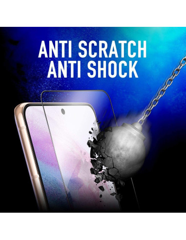 Härdat glas för Samsung S22 med fokus på skydd mot repor och stötar