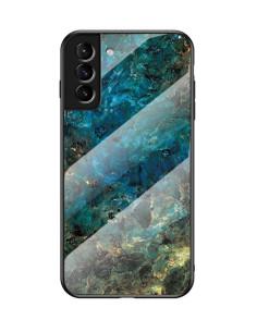 Samsung S22 Plus Marmorskal 9H Härdat Glas Baksida Glassback V2