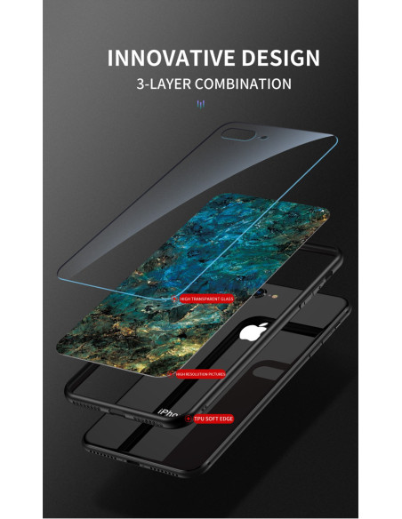 Samsung S22 Plus Marmorskal 9H Härdat Glas Baksida Glassback V2