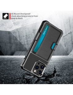 iPhone 13 Pro Max Stöttåligt Skal med Kortfack Solid V2 2