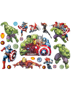 Ark med 15 Avengers-tatueringar i färgglada motiv som inkluderar superhjältar