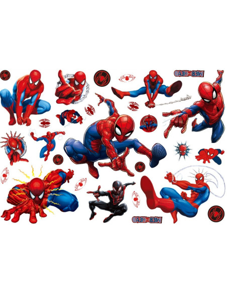 Ark med 15 Spiderman-tatueringar i olika motiv och poser