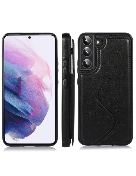 Samsung S22 Plus Stöttåligt Skal Korthållare 3-FACK Flippr V2 Svart
