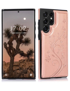 Samsung S22 Ultra Stöttåligt Skal Korthållare 3-FACK Flippr V2