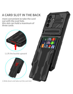 Samsung A13 5G / A04s Stöttåligt Skal Kickstand &amp; Kortfack ThinArmor V3 2