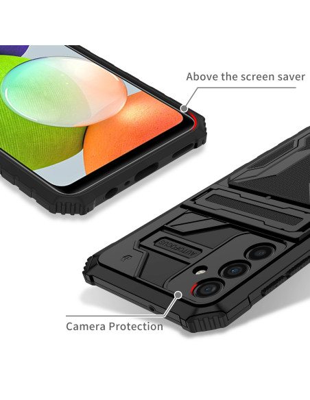 Samsung A13 5G / A04s Stöttåligt Skal Kickstand &amp; Kortfack ThinArmor V3