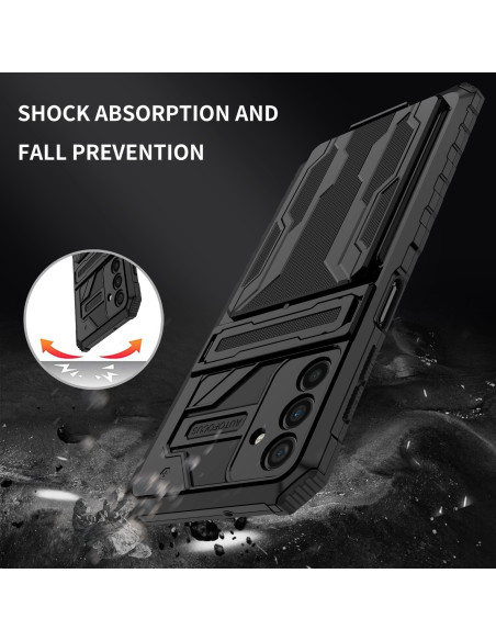 Samsung A13 5G / A04s Stöttåligt Skal Kickstand &amp; Kortfack ThinArmor V3