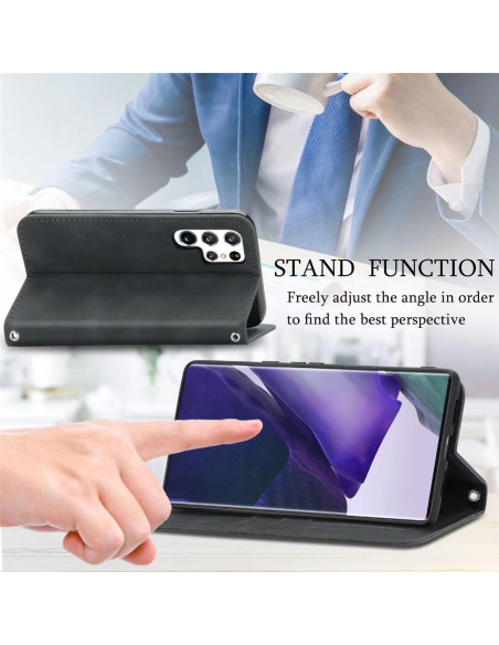 Samsung Galaxy S22 Ultra Flipfodral Kortfack Mocka